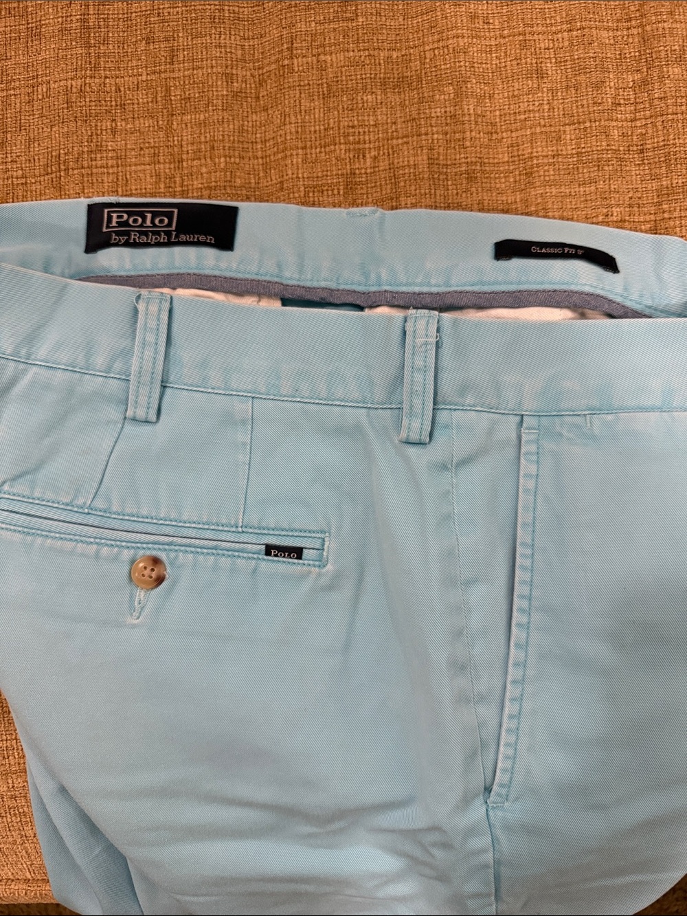 Vintage Polo by Ralph Lauren Light Blue Men's Classic 9” Shorts